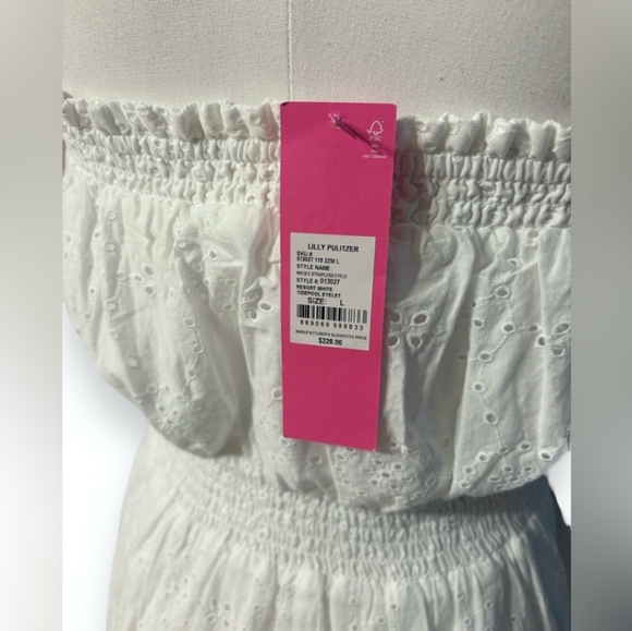 LILLY PULITZER Nikole Strapless Eyelet Midi Dress NEW - Picture 7 of 10